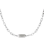 Ketting happy vibes zilver