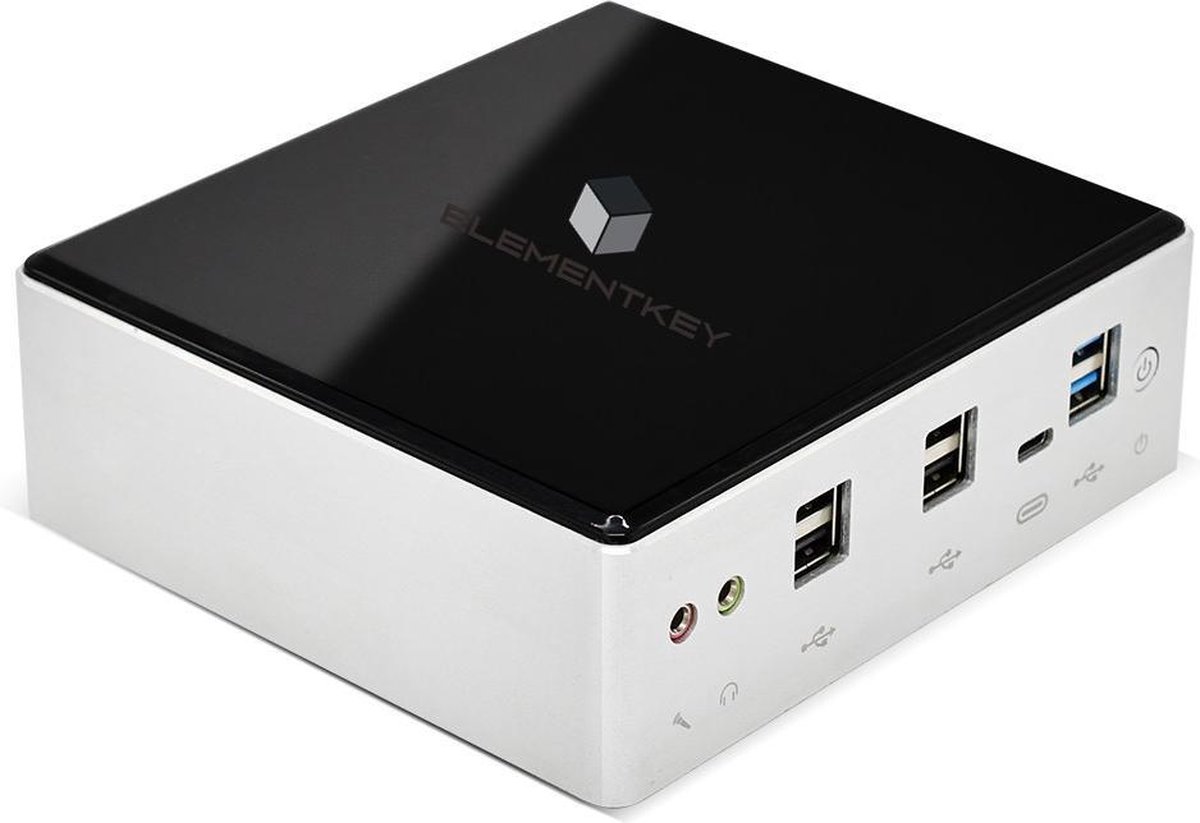 Elementkey AIR2 Mini Computer - i5-8250U - 3.4 Ghz - 8GB RAM + 256GB NVME SSD + Windows 11 PRO PC + AC WIFI + Bluetooth - Zwart
