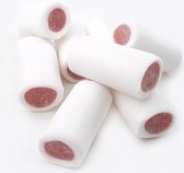Lollywood Witte Aardbeistaafje - Snoep - 1kg - Wit - Rood