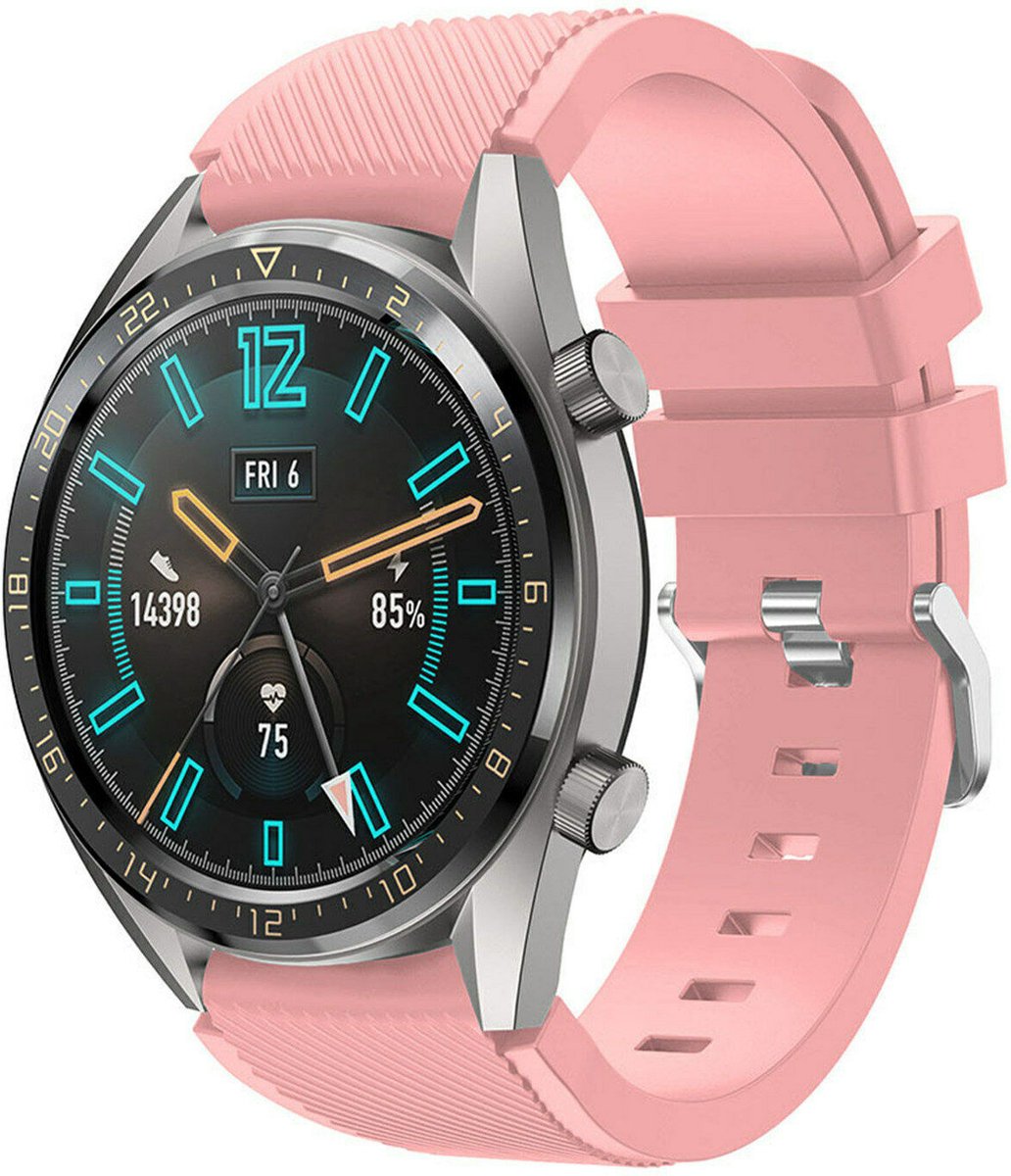 Geschikt voor Huawei Watch GT silicone band - roze - 46mm