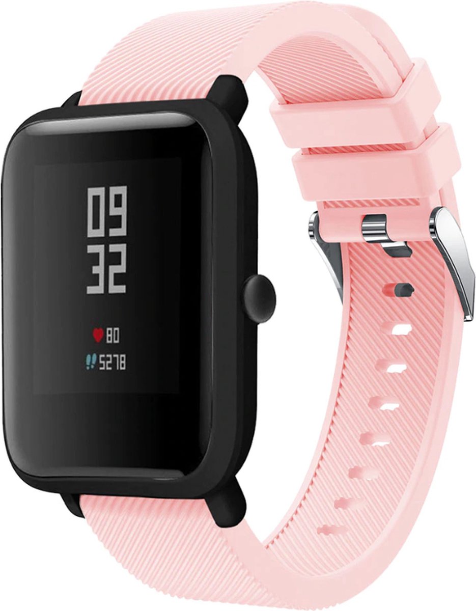 Geschikt voor Xiaomi Amazfit Bip silicone band - roze - 42mm