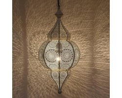 Oriëntaalse hanglamp Jamila in wit
