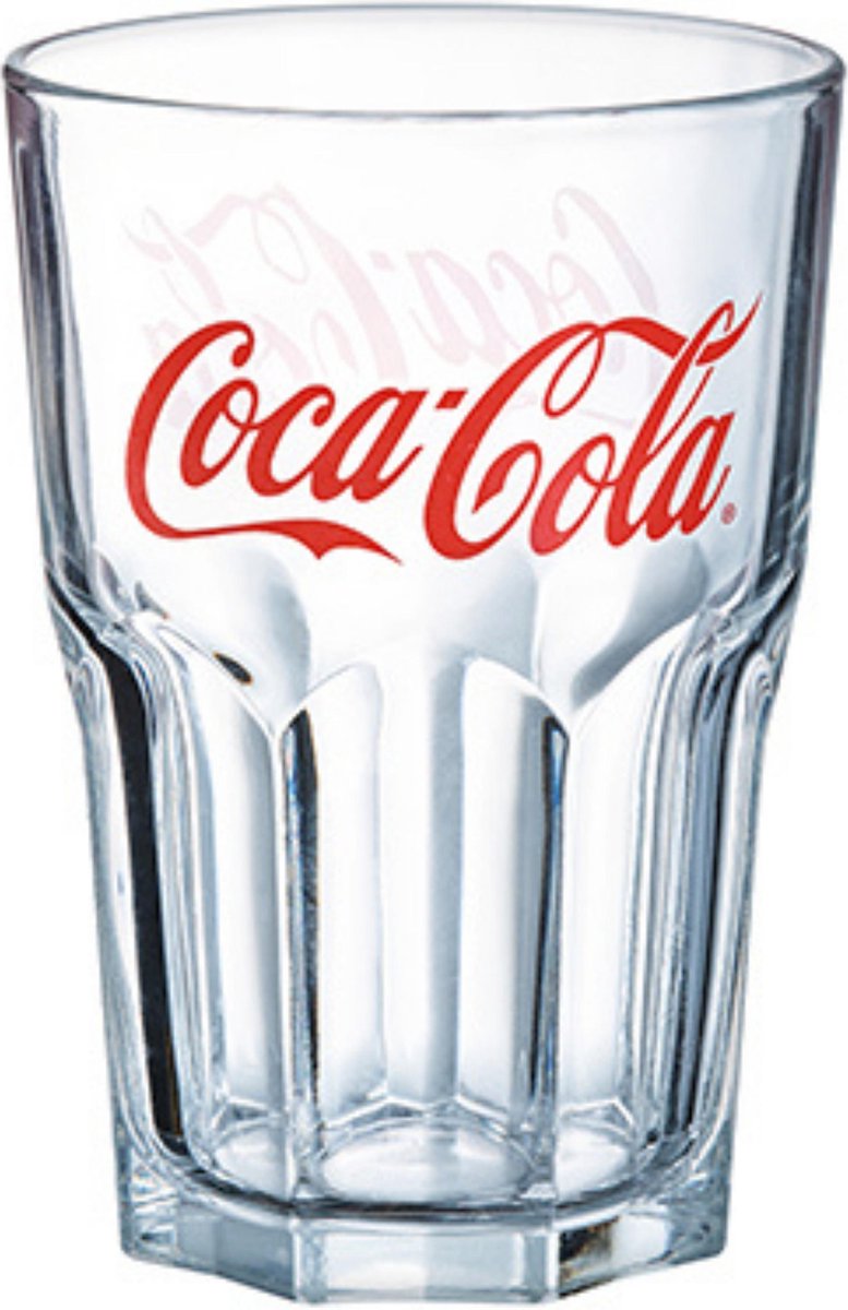 Passe au lave-vaisselle Coca Cola Lot de 6 verres à eau Verres en cristal 330 ml Transparent Verres de haute qualité 