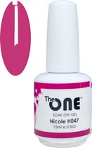 The One Pro - Gellak 15ml - kleur Nicole Rood H047