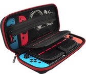 Octronic Luxe Opberghoes voor Nintendo Switch - Hard Cover - Zwart/Rood