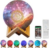 Koran speaker - Koran lamp - Led lamp -  Bluetooth luidspreker - Moon lamp - Draadloos - Koran Multicolor Wereldbol Nachtlamp