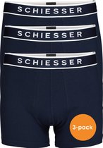 SCHIESSER 95/5 shorts (3-pack) - donkerblauw -  Maat: S