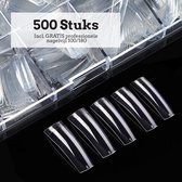 Nagel Tips Eldur - Kunstnagel Set 500 Stuks transparant- Acryl en Gel - 500 stuks - Gratis verzending
