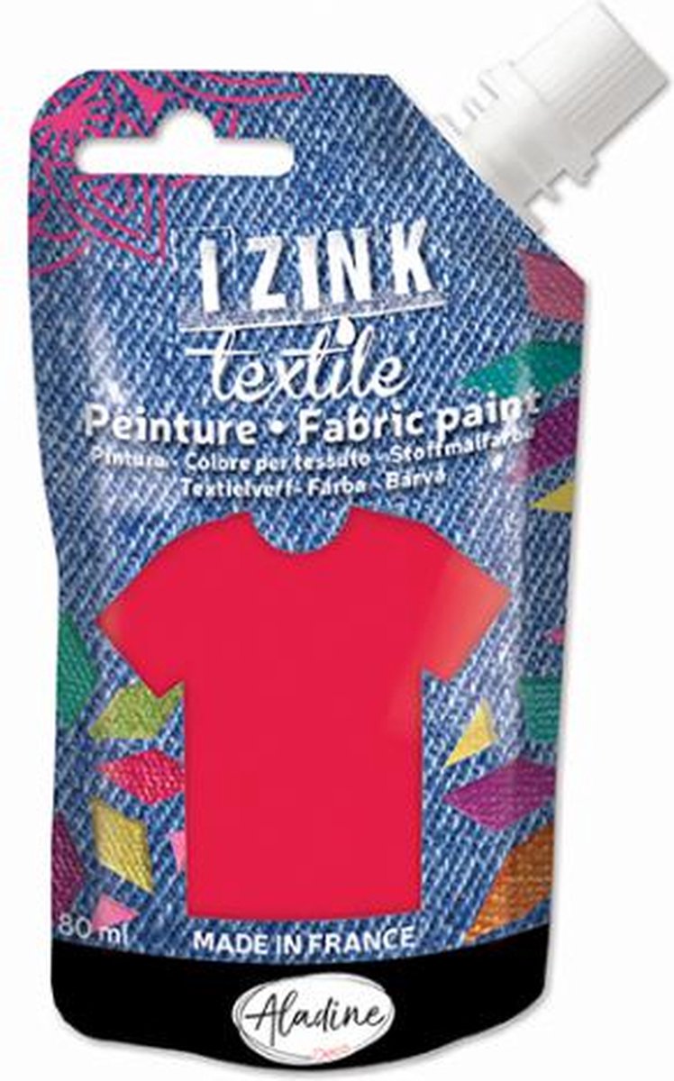 Izink Fabric Paint Textile Rouge Vlours 50 ml