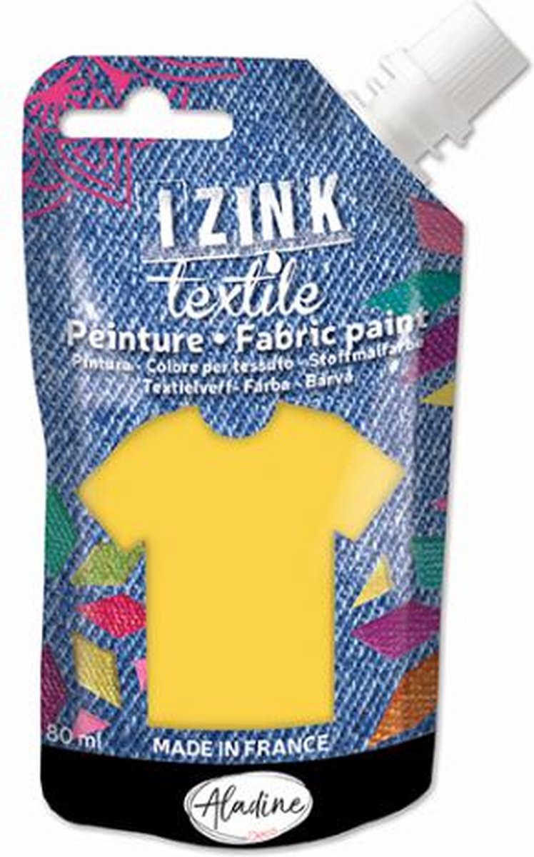 Izink Fabric Paint Textile Jaune Organza 50 ml