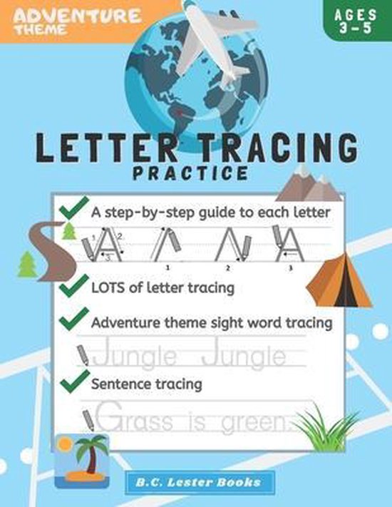 Kids Geography Books- Adventure Theme Letter Tracing Practic ... - cover