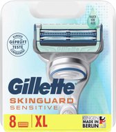 Gillette Skinguard Sensitive Scheermesjes Aloë Vera voor Mannen - 8 Navulmesjes - XL verpakking