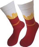 Verjaardag cadeautje voor hem en haar - Friet Sokken - Frietjes Sokken - Leuke sokken - Vrolijke sokken - Luckyday Socks - Sokken met tekst - Aparte Sokken - Socks waar je Happy va