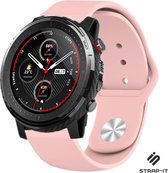 Siliconen Smartwatch bandje - Geschikt voor  Xiaomi Amazfit Stratos sport band - roze - Strap-it Horlogeband / Polsband / Armband