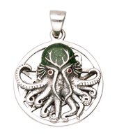 Zilveren Cthulhu fantasie octopus kettinghanger
