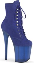 Pleaser Plateau Laarzen, Paaldans schoenen -39 Shoes- FLAMINGO-1020FST Paaldans schoenen Blauw