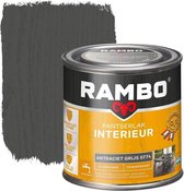Rambo Pantserlak Interieur - Transparant Zijdeglans - Houtnerf Zichtbaar - Antracietgrijs - 0.25L