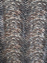 Hamamdoek, sarong, pareo, saunadoek, massagedoek lengte 115 cm breedte 165 cm strepen kleuren zwart bruin beige versierd met franjes.