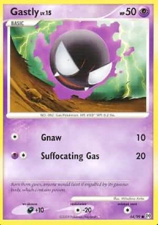 Afbeelding van het spel pokemonkaart - Gastly - 64/99 - platinum arceus