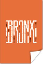 Illustration Bronx sur fond orange 60x90 cm