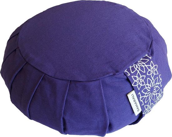 Samarali Purperen Yoga & Meditatie Set - Biologisch Katoenen Zafu & Zabuton - Natuurlijke Kleuren van Samarali — afbeelding 3