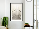 Artgeist - Schilderij - Bridge Disappearing Into Fog - Multicolor - 40 X 60 Cm