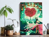 Doe-het-zelf op canvas schilderen - Heart Tree-40x60