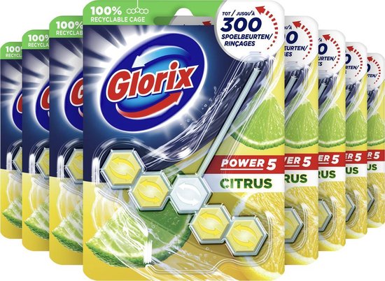 Glorix Power 5 WC Blokjes Citroen