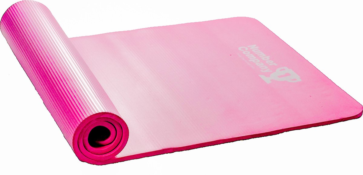 NumberOneCompany Fitnessmat yogamat inclusief draagtas en extra draagriem - 184 cm x 80 x 1,5 cm roze