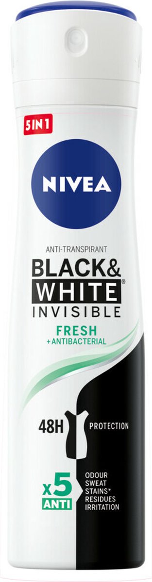 Goedkoopste NIVEA Deodorant Spray Invisible Fresh For Black & White - 150 ml