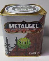 METALGEL, Metaalgel, graphiet metallic, 750 ml, verft direct over roest