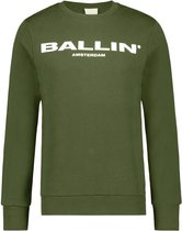 Ballin Amsterdam -  Heren Slim Fit    Sweater  - Groen - Maat XL