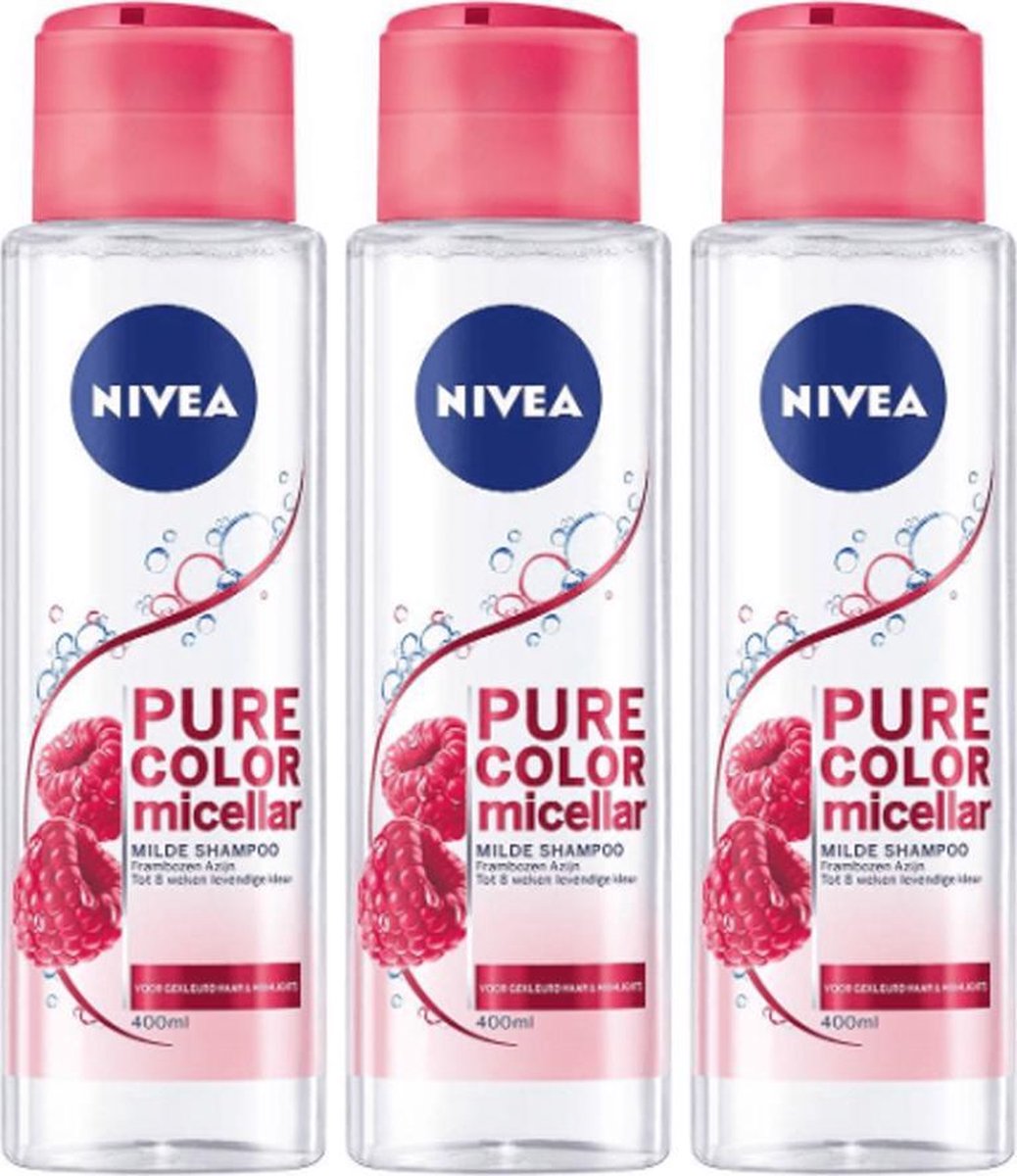 Nivea Shampoo Micellar Color Secure Multi Pack - 3 x 400 ml