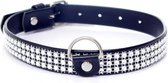 Bossoftoys - 33-00099 - Collar - Studs - Small - Silver - Diamonds - Heerlijk stijlvolle halsband - Paraderen maar