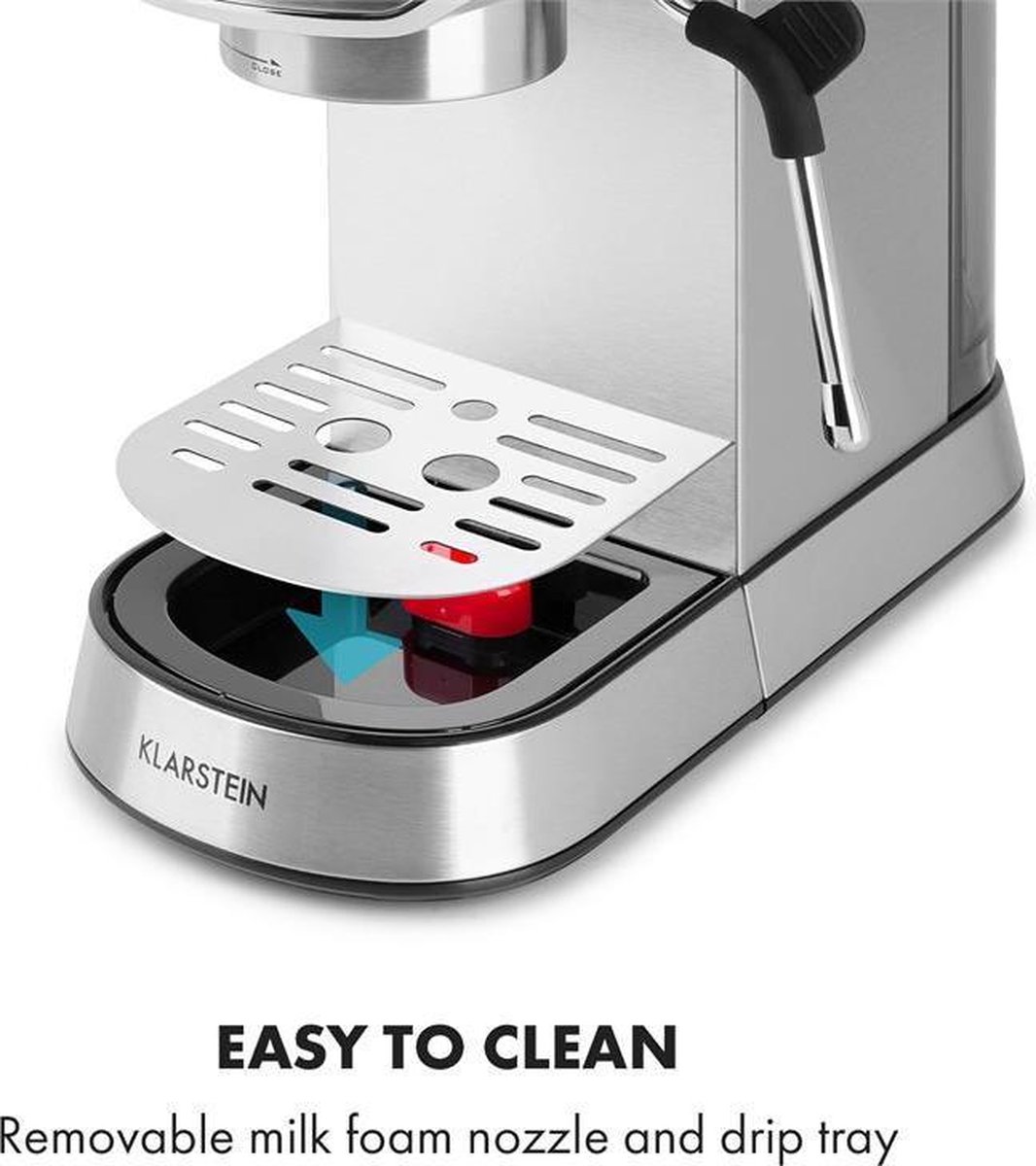 Futura Espresso Maker 20 Bar 1450W Roestvrij Staal 1,25L - afbeelding 2