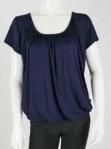 Dames Ballon Top Korte Mouw Nathalie - Navy - One Size