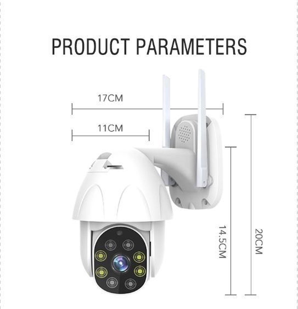 Denver IOC-221 - IP-beveiligingscamera - Werkt met TUYA - Buiten Dome camera - FULL HD – foto 4