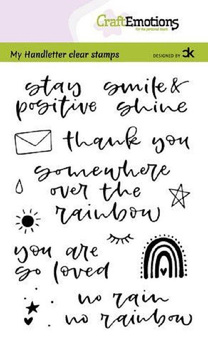 Clearstamps A6 handlettering - Rainbow 1, Carla Kamphuis