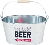 Gerimport Drankkoeler Ice Cold Beer 6 Liter Zilver