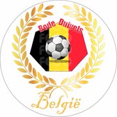 Rode duivels stickers - Belgische vlag etiketten #1 - voetbal stickers - afneembare stickers - 40 mm - 40 st