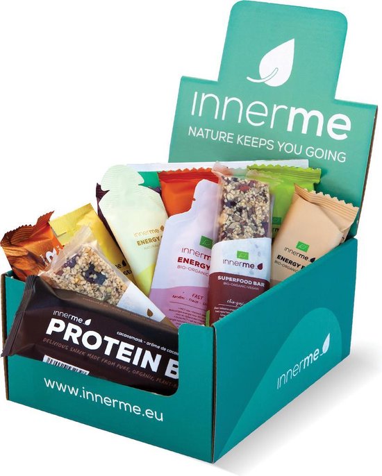 INNERME Healthy Sports Box - testpakket bio & vegan sportvoeding - gels, sportdrank & repen