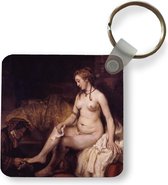 Sleutelhanger - Uitdeelcadeautjes - Bathsheba in het bad - Rembrandt van Rijn - Plastic