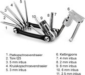 Multitool fiets - Kettingpons - Reparatie set fiets