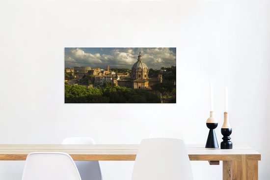 Coucher de soleil sur les vestiges de l'Empire romain 160x80 cm - Tirage photo sur toile (Décoration murale salon / chambre)