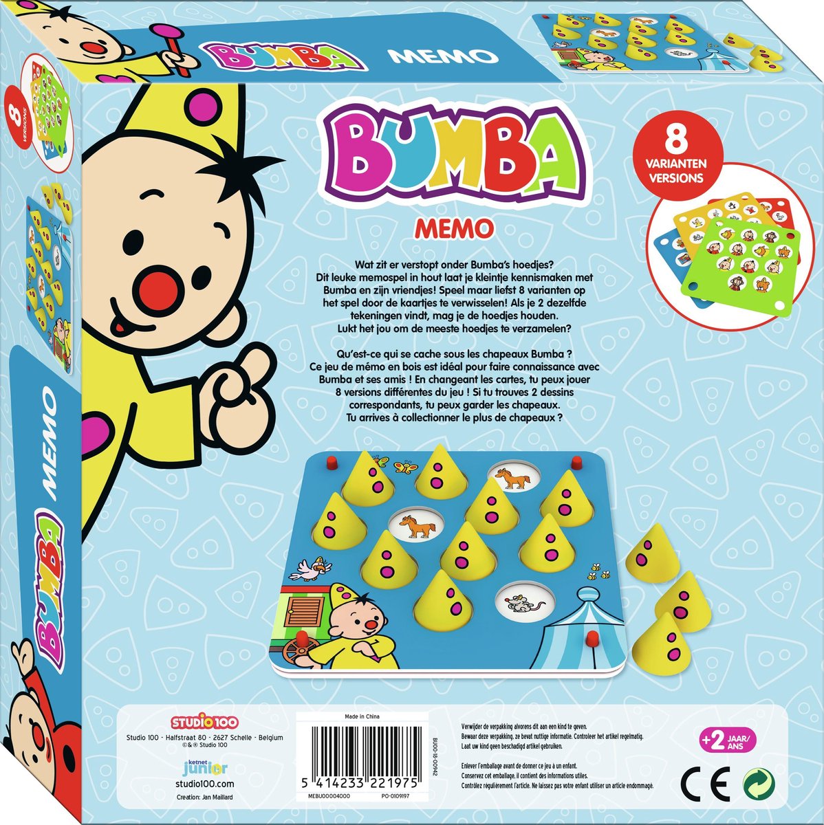 Bumba speelgoed - houten memo spel - 8 spelvarianten - Bumba