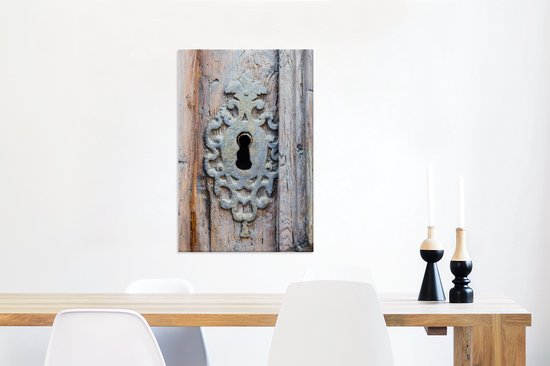Lot ancien sur porte ancienne 40x60 cm - Tirage photo sur toile (Décoration murale salon / chambre)