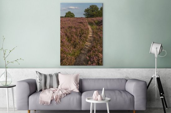 Un sentier dans le parc national de Dwingelderveld 90x140 cm - Tirage photo sur toile (Décoration murale salon / chambre)