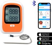 BBQ thermometer- Vlees thermometer - Keuken thermometer -  Temperatuurmeter - Bluethooth met app -  BBQ - Digitaal - Zomer - Oranje - Feest - Eten