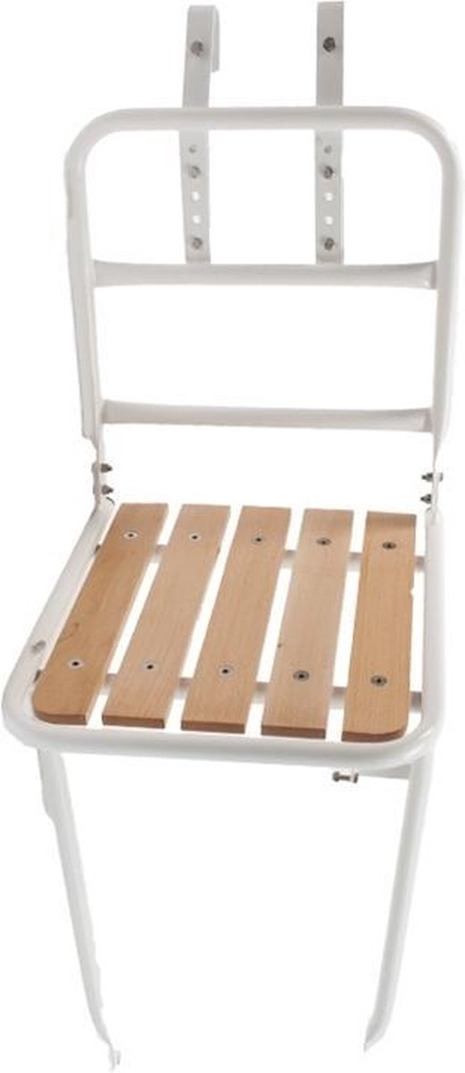 Voordrager transport 30cm wit + hout