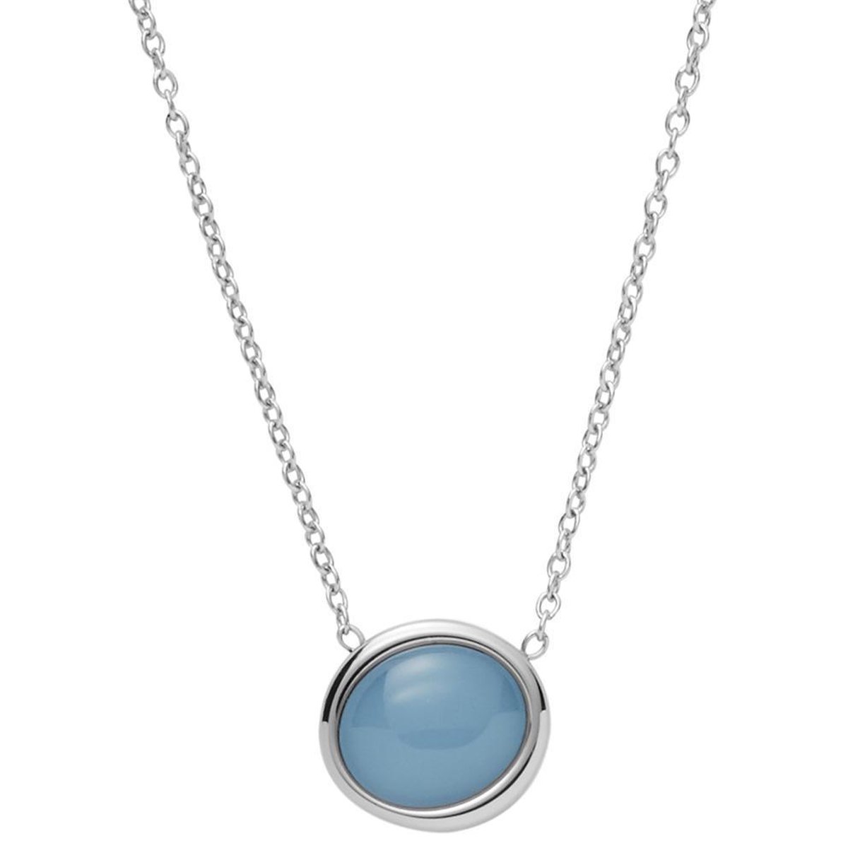 Skagen Dames Staal Glass Stone ketting One Size 88237226